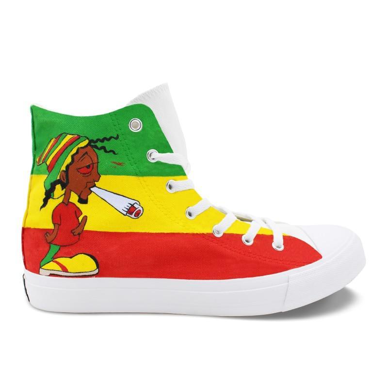 Rasta Hand Painted Canvas Shoes