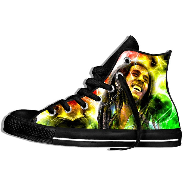 Bob Marley 3D Canvas Shoes